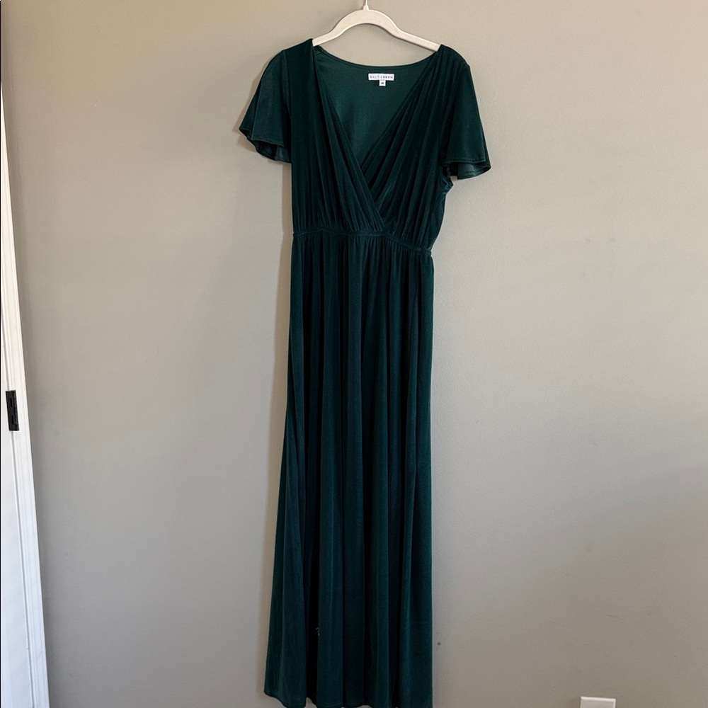 Baltic Born Women’s Green Velvet Maxi Dress